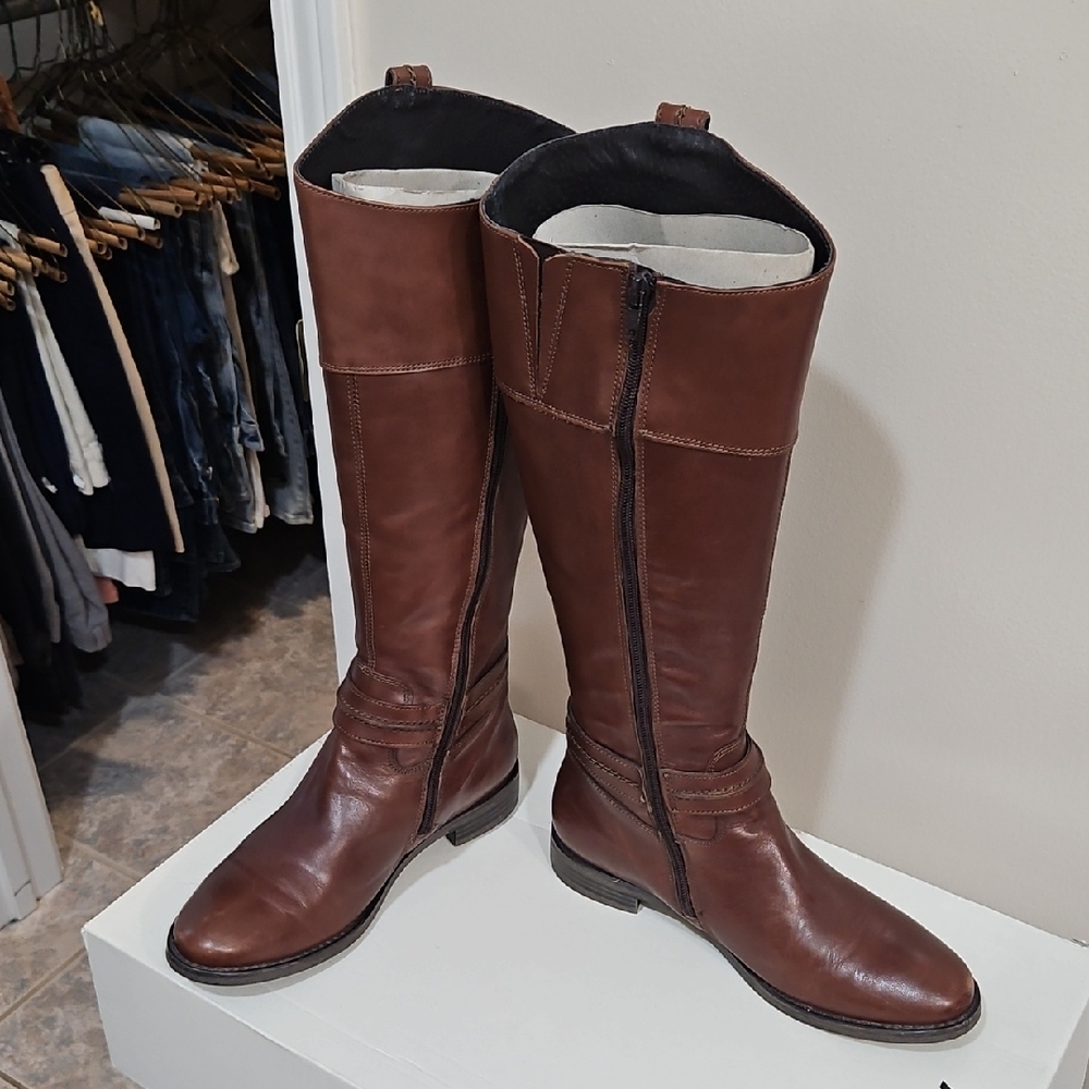 Aldo Brown Knee-High Leather Boots